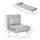 Chair Bed W/ Adjustable Backrest, 2-in-1 Multi-Functional Sofa Bed, Gray