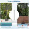 Portable Basketball Hoop, Height Adjustable Basketball Goal with 43.25" Backboard, Wheels & Fillable Base for Swimming Pool or Backyard, Black