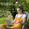 Wooden Rocking Chair, Adirondack Rocker Chair w/ Slatted Design and Oversized Back, for Porch, and Garden, Gray