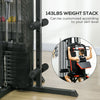 Multi Home Gym Equipment, Workout Station with Sit up Bench, Push up Stand, Dip Station, 143lbs Weights