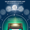 Solar Floor Lamp, Outdoor Rattan Garden Lantern Pathway Light, Decorative Driveway Lighting with Auto On/Off LED Lights for Porch, Yard, Gray