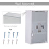 12" x 20" Lockable Medicine Cabinet, 3 Tier Stainless Steel Medical Wall Box with 2 Keys and Shelves for Bathroom