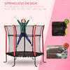 Trampoline for Kids with Net for Indoor/Outdoor Use, Red