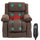 Overstuffed Power Lift Recliner Chair with Vibration Massage and Heat, Side Pockets, Pocket Spring for Comfort-Seeking Adults – Brown