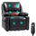 Power Lift Chair for Relaxation-Loving Individuals, Faux Leather Recliner Sofa with Vibration Massage and Heat, Remote, Side Pockets – Black