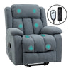 Big and Tall Electric Lift Recliner Chair with Massage for Relaxation-Loving Individuals – Gray Fabric