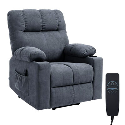 Electric Power Lift Chair Recliners for elderly, Oversized Recliner Chair with Remote Control, Dark Gray