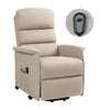 Power Lift Recliner Chair with Electric Lift for Relaxation-Loving Individuals, Remote Control, Comfort Design, Plush Seating – Beige