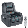 Vibration Massage Lift Recliner Chair, Power Lift Recliner Chair Sofa with Massage and Heat, Modern Electric Power Lift Chair, Gray