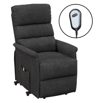 Power Lift Chair for Seniors, Electric Lift Recliner Chair with Remote Control, Side Pockets for Living Room, Black