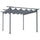 11.5' x 11.5' Retractable Patio Gazebo Pergola with UV Resistant Outdoor Canopy & Strong Steel Frame, Gray