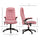 Heated Massage Office Chair, Heated Reclining Desk Chair with 6 Vibration Points, Armrest and Remote, Pink