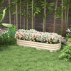 4.9 x 2 x 1ft Galvanized Raised Garden Bed Kit, Metal Planter Box with Safety Edging, Cream