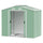 7' x 4' Outdoor Storage Shed, Garden Tool House with Foundation, Vents & Sliding Doors for Backyard Patio Lawn, Light Green