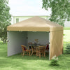 10 x 10ft Pop Up Canopy with Sidewalls, Weight Bags and Carry Bag, Height Adjustable Tents for Parties