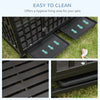 44" Heavy Duty Dog Cage, Metal Kennel Dog Crate Dog Playpen with Lockable Wheels, Slide-out Tray and Anti-Pinching Floor, Black