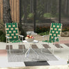 Set of 2 Patio Folding Chairs, Classic Outdoor Camping Chairs, Portable Lawn Chairs w/ Armrests, Green