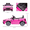 12V Kids Electric Ride On Car with Parent Remote Control, 2 Motors, Music, Lights & Suspension Wheels for 3-6 Years Old, Gift for Children, Pink