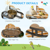 Parrot Stand Large Bird Perch Stand with Toy Hook & 3 Ladders, Parrot Perch, Bird Wooden Stand, Gray