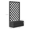 Trellis Planter Box for Climbing Plants, Raised Garden Bed w/ Trellis Lattice for Outdoor Garden, Deck, Backyard, Black