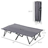 2 Person Folding Camping Cot for Adults, 50" Extra Wide Outdoor Portable Sleeping Cot with Carry Bag, Beach Hiking