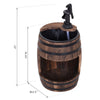 2-Tier Wooden Water Pump Fountain for Fun Garden Decor with Planting Flower Box Base & a Durable Sturdy Design