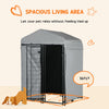 4' x 4' Dog Kennel Outdoor with Outside Enclosure Cloth, Dog Playpen Exercise Pen with Water-resistant UV Protection Canopy, for Small Dog