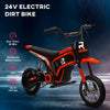 24V 350W Electric Dirt Bike Up to 15 MPH w/ Twist Grip Throttle, Red