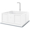 Whelping Box for Puppies Birth with Pee Pad, Pig Rail, Adjustable Door, for Small Medium Large Breed Dogs, 41" x 39"