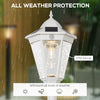 76.5" Solar Lamp Post Lights Outdoor, Vintage Streetlight, All Weather Protection, Auto Sensor Control, Adjustable Brightness, with Clear