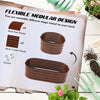 3.4 x 2 x 1ft Galvanized Raised Garden Bed Kit, Metal Planter Box with Safety Edging, Brown