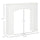 29" Modern Fireplace Mantel Surround Mantels for Fireplace with Decorative Geometric Pattern, White