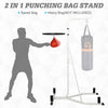 Free-Standing Speed Bag Platform Punch Bag Station Boxing Stand Heavy Duty Frame White