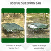 Portable Cot Bed Compact Collapsible Camping Bed with Sleeping Bag Inflatable Air Mattress Pillows for 2 Person Fishing & Hiking