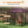 4.6' x 5' Dog Kennel Outdoor with Waterproof Canopy, Large Door