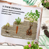 3-Tier Raised Garden Bed with Safety Edging, Open Bottom for Vegetables, Fruit, Herbs, Flowers, 62.25"x43"x32.25", Cream