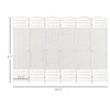 6 Panel Folding Room Divider Portable Privacy Screen Wave Fiber Room Partition for Home Office White