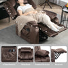 Power Lift Recliner Chair for Ease-Loving Adults, Electric Lift Chair with Massage and Heat, Remote Control – Brown