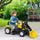 Kids Ride on Excavator, Pedal Go Kart with Front Loader Digger for 3 Year Old, Yellow