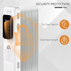 Electric Space Heater, Freestanding 161 Sq. Ft. Fireplace Heater with 3 Modes, Timer, and Remote, 600/900/1500 W, White