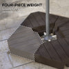 Offset Umbrella Base Outdoor Umbrella Weights, 132 lb. Capacity Water or 176 lb. Capacity Sand, Brown