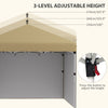 10 x 10ft Pop Up Canopy with Sidewalls, Weight Bags and Carry Bag, Height Adjustable Tents for Parties