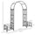 6.7' Metal Garden Arch with Gate and Planter Boxes, Various Climbing Plant  Arbor, Party Decoration for Outdoor Lawn, Wedding