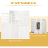 4 Panel Room Divider, Folding Privacy Screen, Wave Fiber Freestanding Partition Wall Divider for Rooms, Home, Office, White