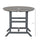 Aluminum Frame Round Patio Table with Umbrella Hole, Outdoor Dining Table for 4 People, Dark Gray