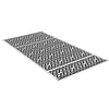 Reversible Outdoor Rug Carpet RV Camping Rugs with Carry Bag, 9' x 18', Black & White Chain