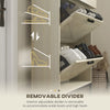 Slim Shoe Storage Cabinet, Shoes Cabinet Organizer with 2 Flip Drawers, Adjustable Shelves for 12 Pair, Distressed White