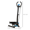 Twist Stair Stepper, Cardio Exercise Machine w/ Elastic Bands, LCD Screen, Height Adjust Handlebars for Home Gym
