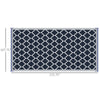 Reversible Outdoor RV Rug, 9' x 18' Patio Floor Mat, Plastic Straw Rug for Backyard, Deck, Picnic, Beach, Camping, Blue & White