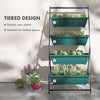 4-Tier Vertical Raised Garden Planter with 4 Boxes, Outdoor Plant Stand Grow Container for Vegetable & Flowers, Green